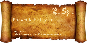 Mazurek Szilvia névjegykártya